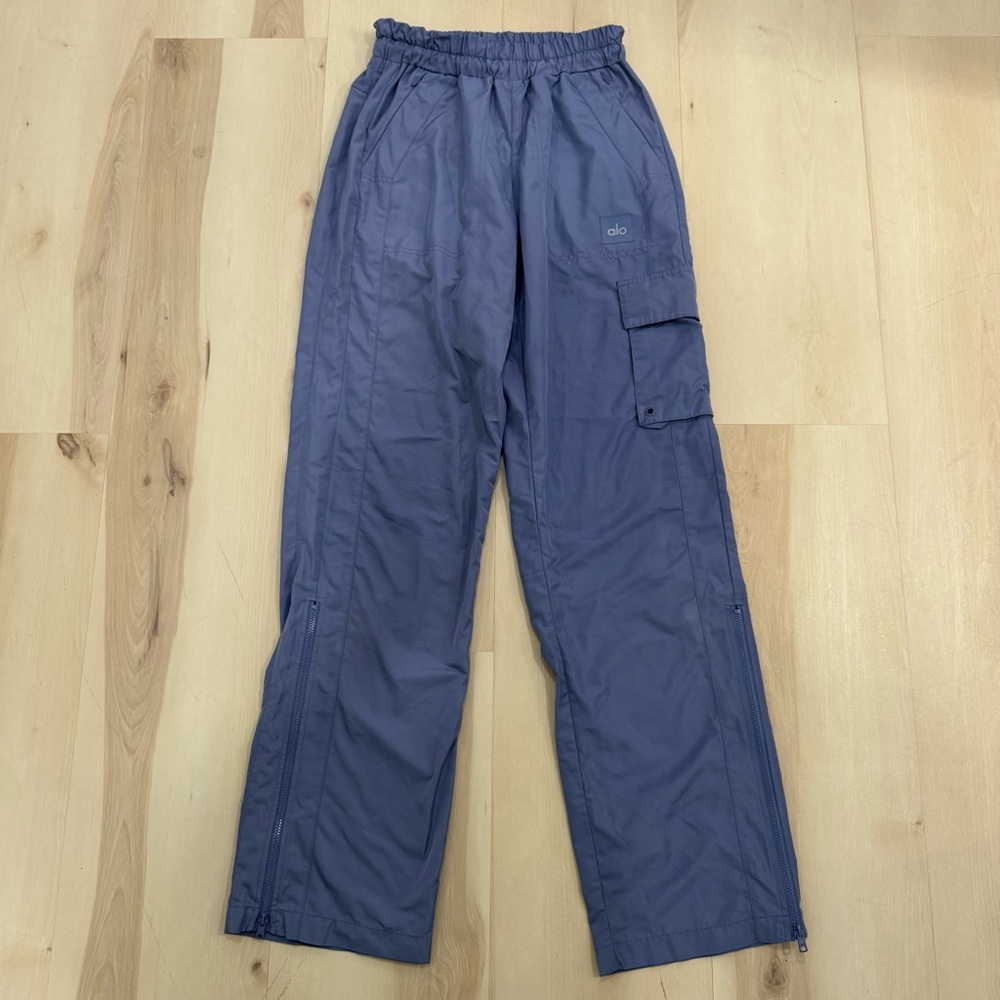 Alo Yoga International Wide Leg City Pant Infinity Blue Purple Women XS/Small - Picture 5 of 16